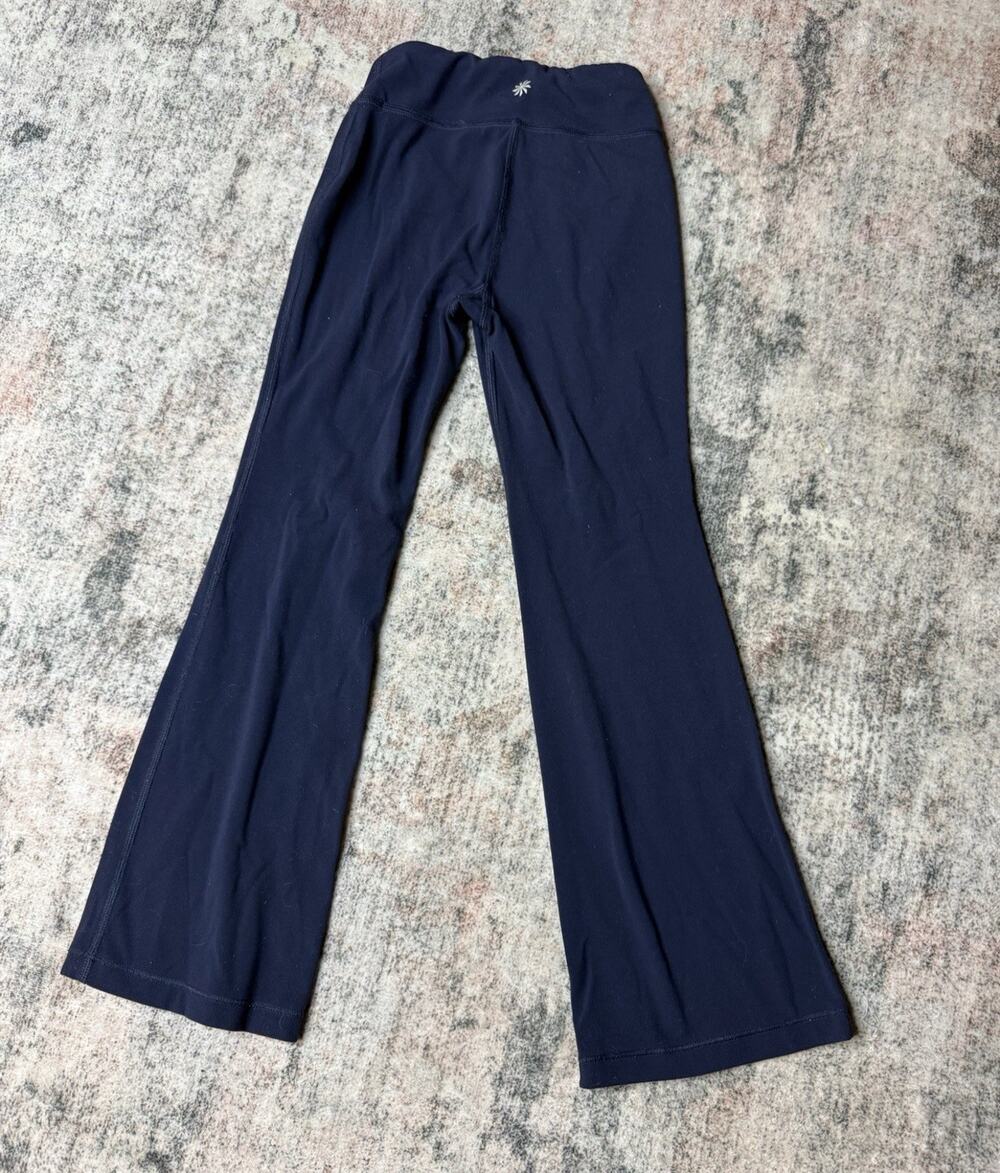 Athleta Girl High Rise Chit Chat Flare Pant Navy Blue Size XS 6 Athletic Yoga